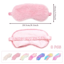 SYEYCW Set of 7 Sleeping Masks Set, Plush Children's Sleep Eye Masks, Soft and Fluffy Sleeping Mask, Suitable for Naps, Travel and Other Occasions, for Adults and Children