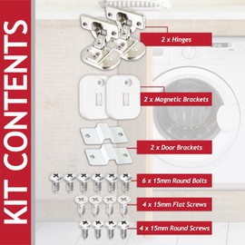 SPARES2GO Integrated Door Hinge Magnetic Fixing Kit for Caple WDI3301 WMI3000 WMI3001 WMI3006 WMI3007 Washing Machine (20 Pieces)