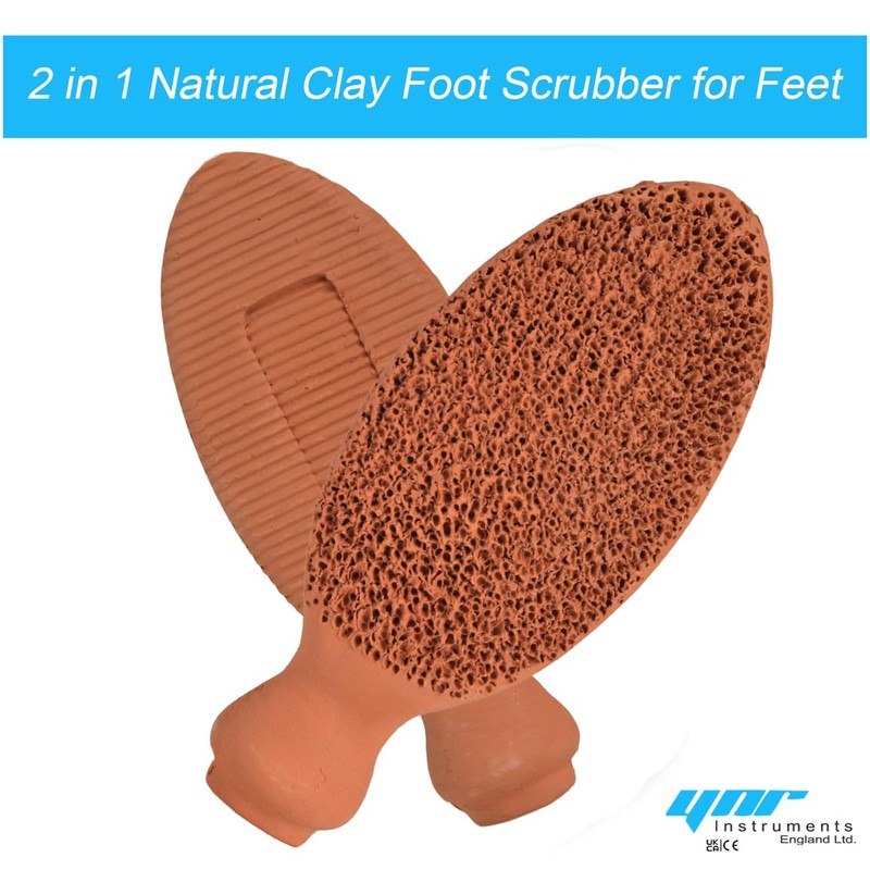 YNR Natural Clay Terracotta Handmade Foot Scrubber for Hard Dead