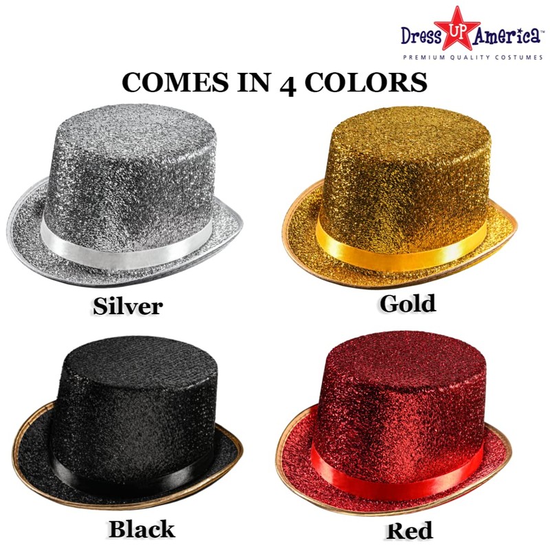 Dress Up America Top Hats for Adults - Shiny Tuxedo