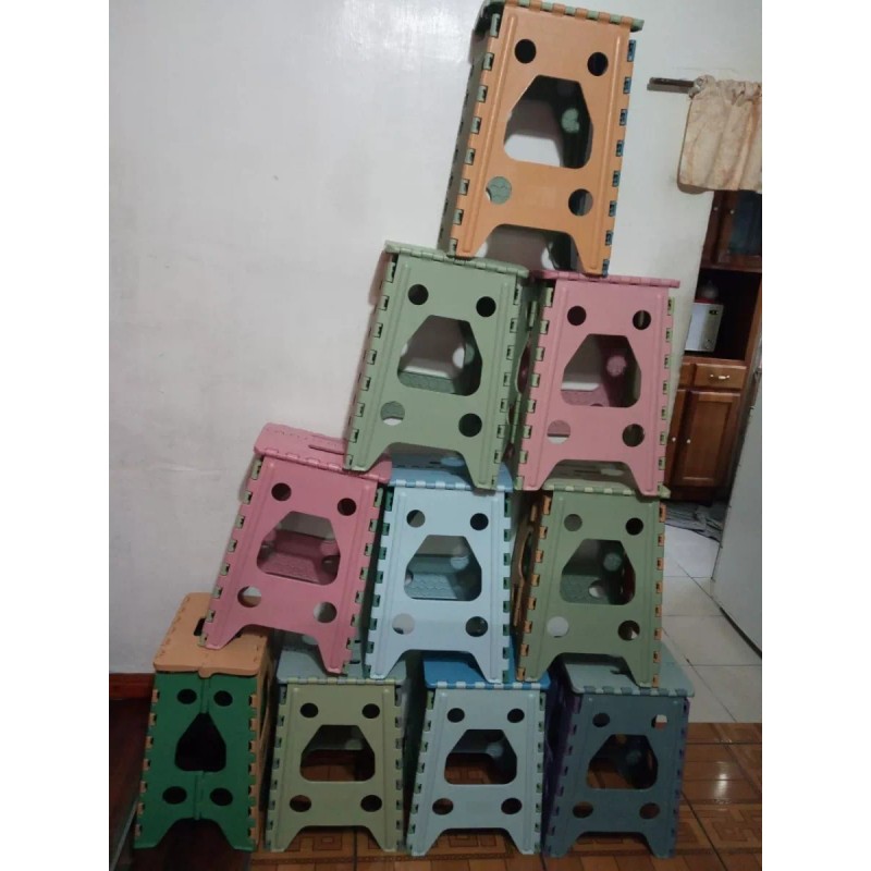 MDJ 2 Bancos Plegable Grande Portátil Plástico 120kg +envio