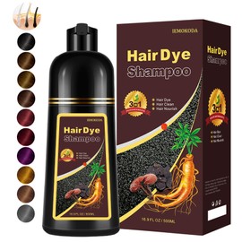 Fedulili Instant Dark Coffee Hair Dye Shampoo for Gray Hair 3 in 1, Natural Hair Color Shampoo for Women Men Brown Colors in 10-15 mins, 100% Cover Long Lasting Hair Dye 16.9 Fl Oz (Dark coffee)