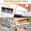 GHADA Under Shelf Spice Rack, 6 Cans, Extendable, No Drilling