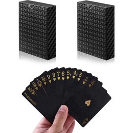 LSLFQYQSK Playing Cards 2 Pack - Waterproof Playing Cards - Card Games for Families - Vintage Casino Card Themed Games for Adults