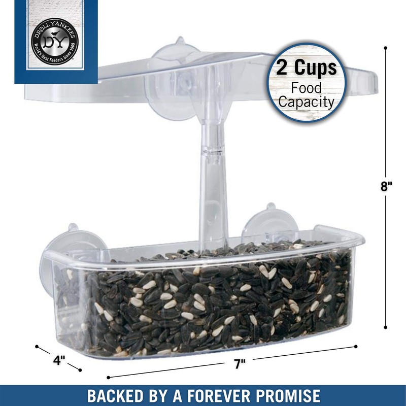 Droll Yankees Observer Window Bird Feeder with Suction Cups, 2