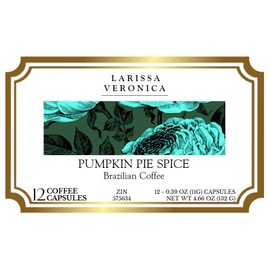 Pumpkin Pie Spice Brazilian Coffee (Single Serve K-Cup Pods) (Gourmet, Naturally Flavored, Whole Coffee Beans) (12 pods, ZIN: 575634) - 2 Pack
