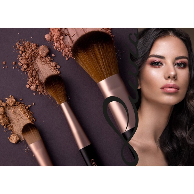 Pinselset Make-Up Luvia, Travel Set Espresso, 5 Kosmetikpinsel Inkl. Schminkpinsel