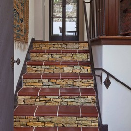 AILEGOU 3D Stair Stickers - Removable Brick Staircase Decals - Peel and Stick Stairs - 39.3Inch x 7.08Inch x 6Pcs