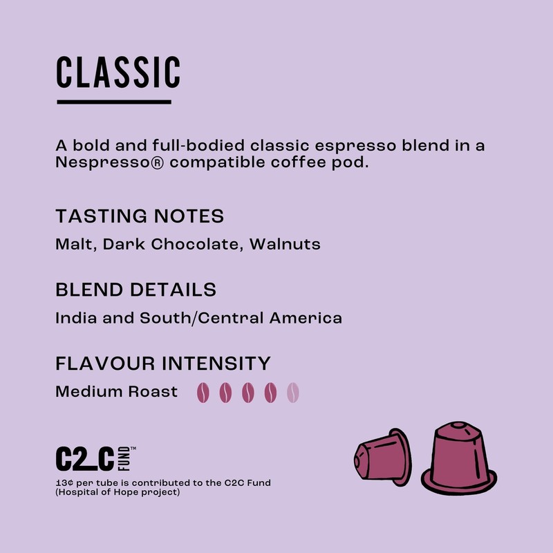 Mozzo Classic Roast Coffee Pods - Medium-Dark Roast - Nespresso®