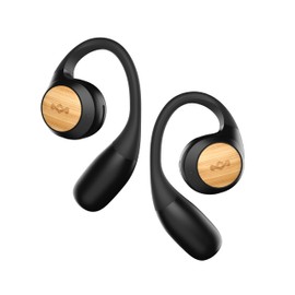 House of Marley Liberate Open-Ear True Wireless Earbuds, 20 Hrs Total Playtime, Quick Charge, Built-in Microphones, 12mm Drivers, Sustainable and Eco-Friendly Design (Signature Black)