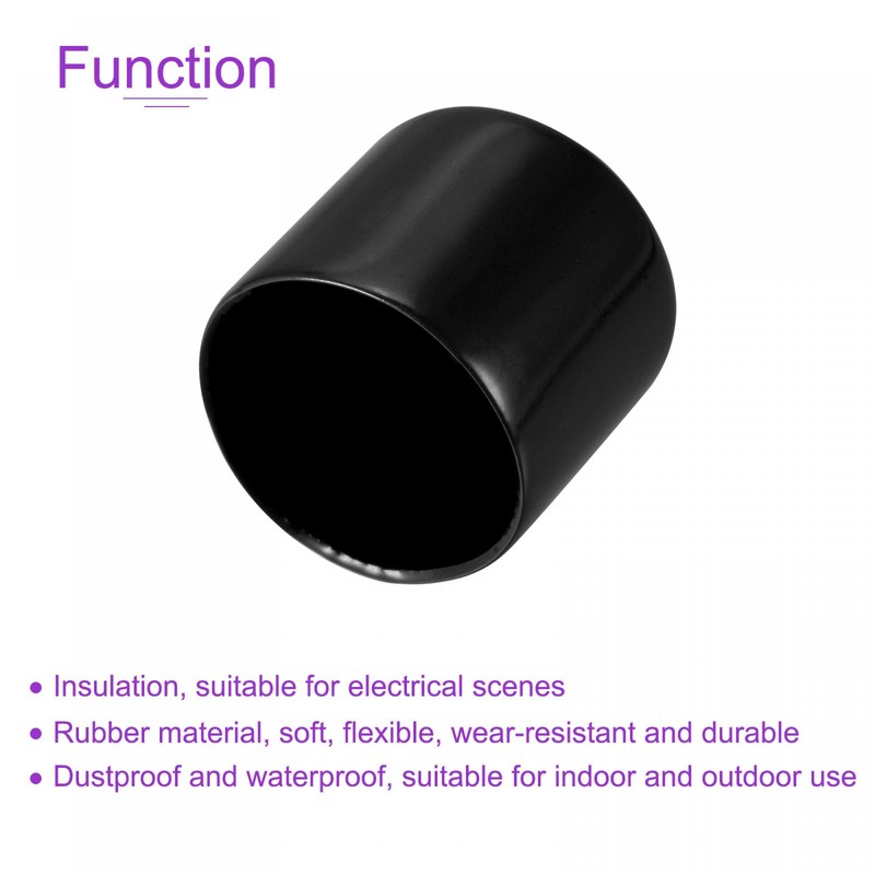sourcing map 10 Pack 28mm ID Black Screw Thread Protectors