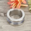 Stainless Steel Round Handle Bath Glass Embedded Hollow Pull Knob