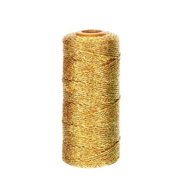 Gold Wire Christmas 100m Gold Metallic Cord Gold Waxed 1.5mm Gold Metallic Cord for Gift Wrapping Crafts