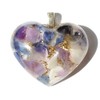 Orgonite Pendant Heart Sodalite 2.5x3.0x1.2cm