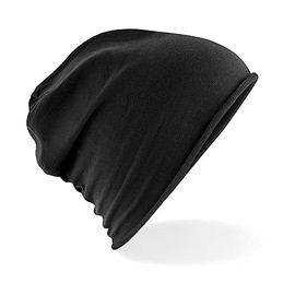 GIDUTEX Beanie Slouch Lightweight and Soft Hat Unisex, Midnight Black