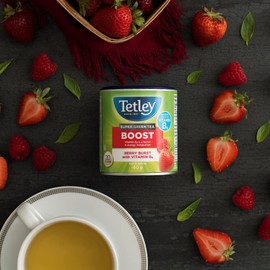 Tetley Super Green Tea Boost: Berry Burst with Vitamin B6-20 Tea Bags, 40 Grams, Contains Caffeine