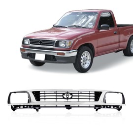 CarPartsDepot Front Grille Black Insert Grill Compatible With 1995 1996 Tacoma 2WD