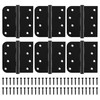 KOLET Ball Bearing Door Hinges, 4 x 4 Inches Black