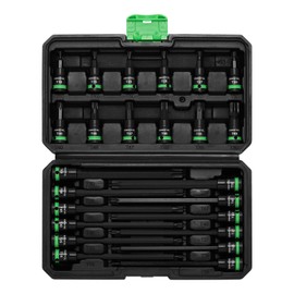 EMENTOL 24PCS 3/8" Drive Impact Torx Bit Socket Set, Extra Long Star Bit Sockets, T10-T60, Cr-V and S2 Alloy Steel