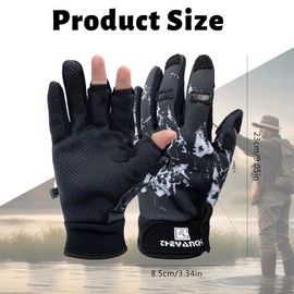 AffeGifts Fishing Gloves for Men, Waterproof Autumn Winter Flap Gloves Anti-Slip Fingerless Fly Fishing Accessories Fisherman Gifts for Men, Kayaking Sailing Cycling Running