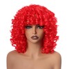 PORSMEER Red Curly Wigs for Women Synthetic Hair Natural Loose