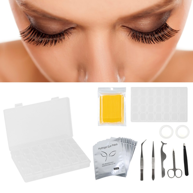 Training Eyelashes kit False Eyelash Extension Grafting Practice Tools Set