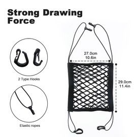 2pcs Motorcycle Cargo Nets, 10x11inch Double Layer Upgrade Cargo Net with 8 Hooks for Motorcycle High Elastic Motorcycle Bungee Cargo Net for Luggage Helmet Motorcycle Bike