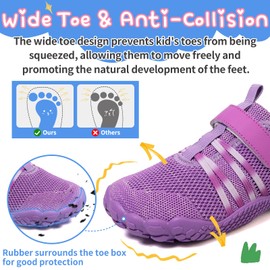 MIFAWA Children's Barefoot Shoes, Minimalist Trainers for Boys and Girls with Wide Toe Box and Zero Drop Design, Aqua Shoes, Swimming Shoes, Ideal as Bathing, Beach or Swimming Accessory, Size 26-37,