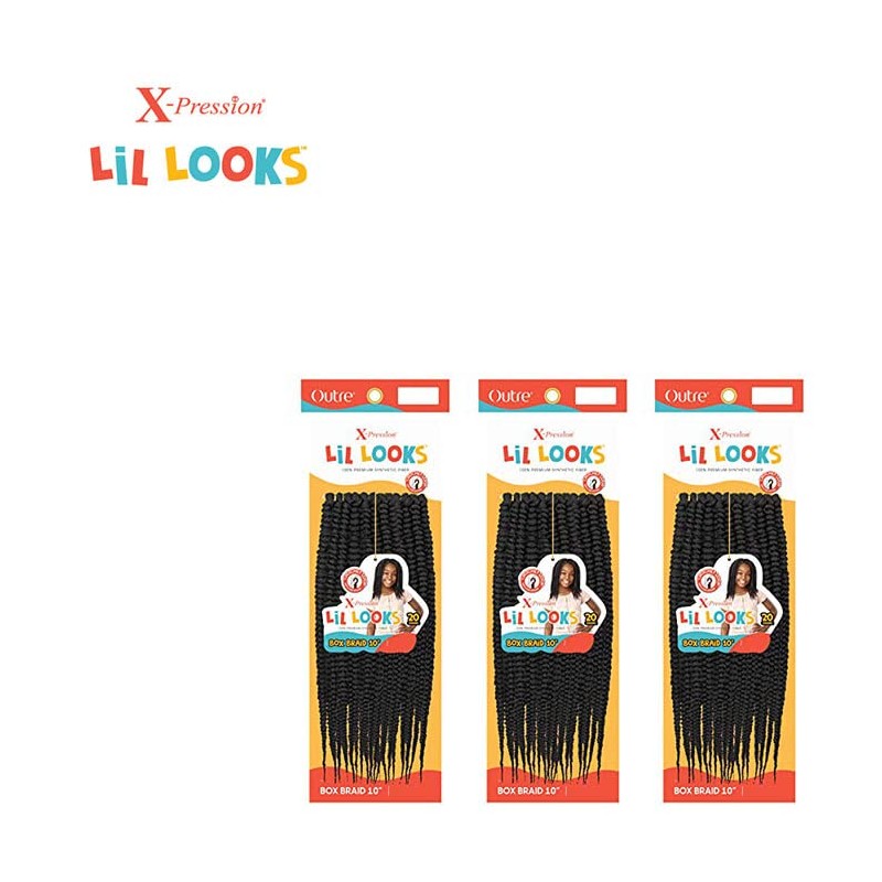 Outre X-Pression LiL Looks Crochet Braid BOX BRAID 10" (3-PACK,