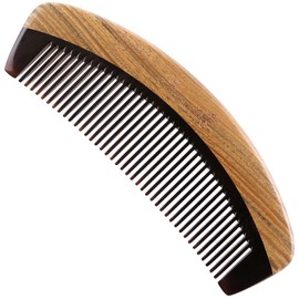 Breezelike Anti-Static Comb Unpatterned Black Buffalo Horn and Greenwood Fine Tooth Comb
