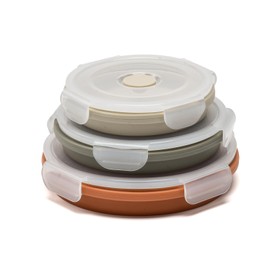 Imagination Junction - Contenedor plegable de silicona para almacenamiento de alimentos, 400 ml, 600 ml, 900 ml, 3 unidades