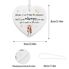 PHIOMUUE Best Friend Ornament,Acrylic Heart Shape Pocket Hug Token, Thoughtful Gifts for Friends Female-Encouragement, Sympathy, and Hard Times Support Gift (colorful)