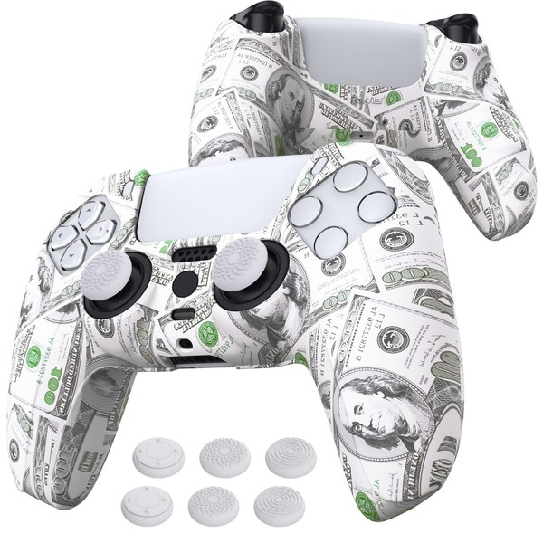 PlayVital Water Transfer Printing Patterned Anti-Slip Silicone Controller Skin for
