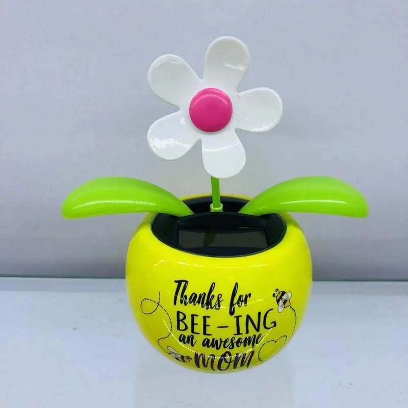 Solar Dancing Flower for Car & Desk Décor – Battery-Free