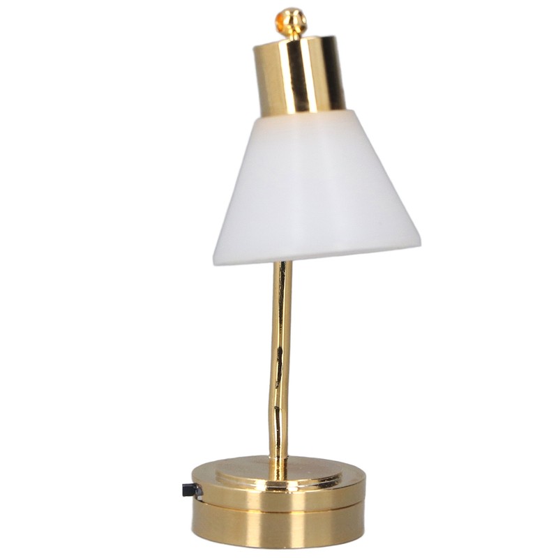 1:12 Scale Dollhouse Table Lamp LED Micro Metal Dollhouse Miniature