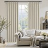 UHITECH Pinch Pleated Short Blackout Curtains 35 Inch Long Natural