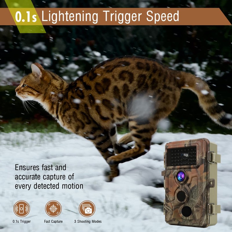 Folgtek Wildlife Camera Hunting Camera 32MP 1296P with Night Vision