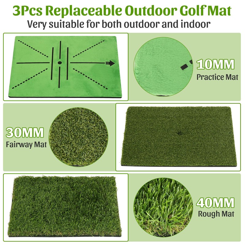 Golf Practice Mat, Flantor Golf Hitting Mat - Training &