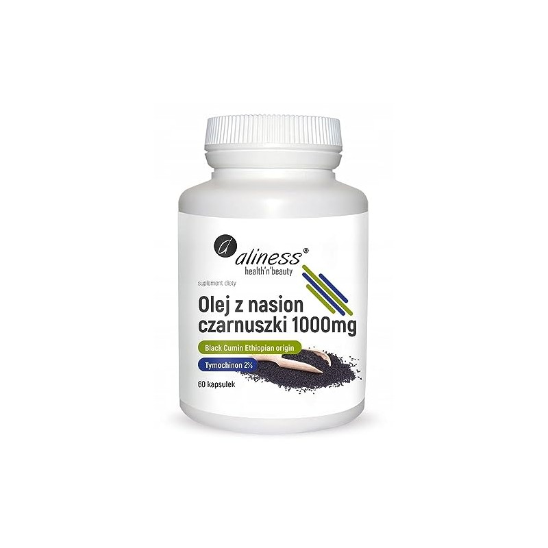 Aliness Black Cumin Oil, 1000 mg per Daily Dose, Black