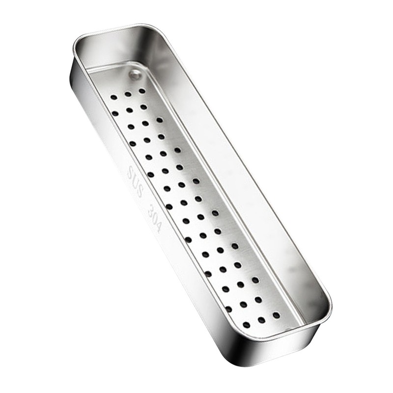 Silverware Tray Stainless Steel Widened Splash Proof Cutlery Organizer for