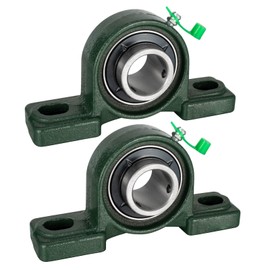 SHINICO Pillow Block Bearing 1 1/4 inch Shaft Bore, Solid Cast Iron Base, Self-Aligning, UCP206-20, Pack of 2