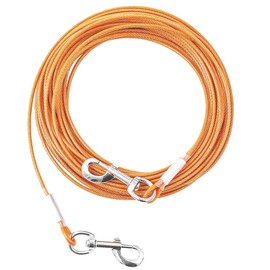 20FT Dog Tie Out Cable for Large Dogs,Dog Chains for Outside,Durable Dog Runner Tether Line for Outdoor,Heavy Duty Dog Tie Out Cable for Large Dogs Up to 125lbs