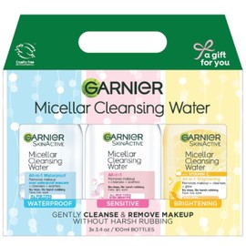 Garnier SkinActive Micellar Water, Facial Cleanser and Makeup Remover Mini's 3 Pack, 1 Skin Care Gift Set