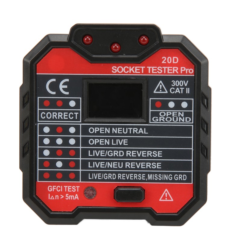 20D Leakage Socket Tester Socket Detector Electric Circuit Live Wire