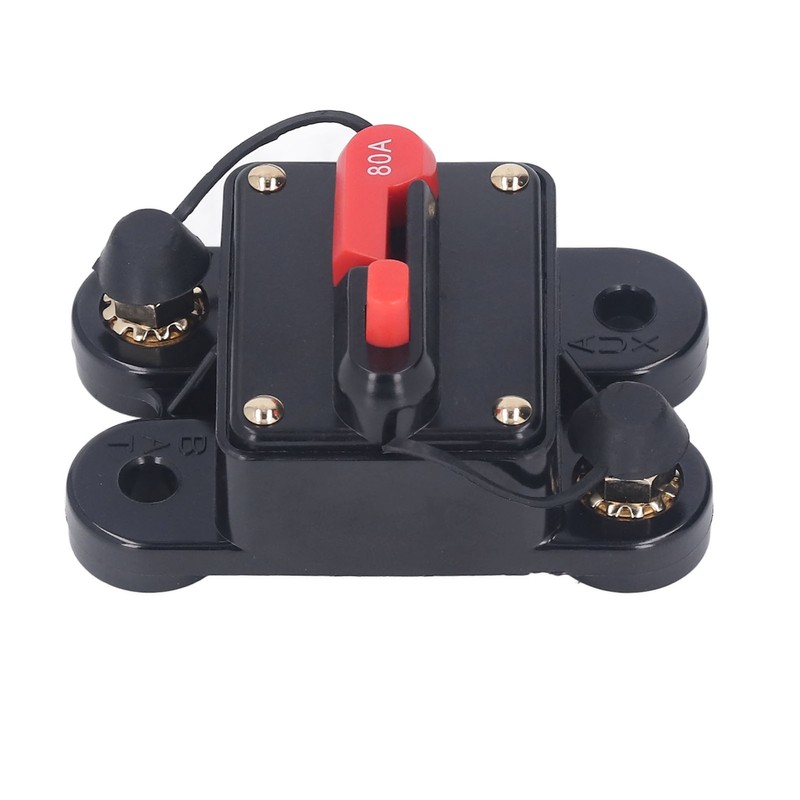 Circuit Breaker Manual Reset 1/4in Overcurrent Protection DC 12‑48V for