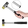 25mm/9.84in Rubber Mallet Double-Sided Soft Hammer Plastic Hammer Manual Rubber