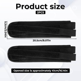 2 Pcs Bike Pedal Straps Toe Clips Straps Adjustable Anti-Slip Cycling Kids Bike Foot Pedal Strap Bicycle Feet Strap Cleats Parts (Black)