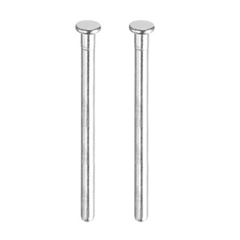 QUARKZMAN Pack of 2 3.5 Inch Door Hinge Pins, Removable Brushed Door Hinge Inner Hanging Lock Pins for Wooden Apartment Door Replacement, Silver