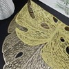 6Pcs Insulation Placemat Hollow Out Simulation Leaf Shape Heat Resistant
