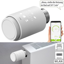 revolt Thermostat: Programmable WLAN Radiator Thermostat with App and Voice Control (Radiator Thermostat Smarthome, Thermostat Head, Heating Valve)